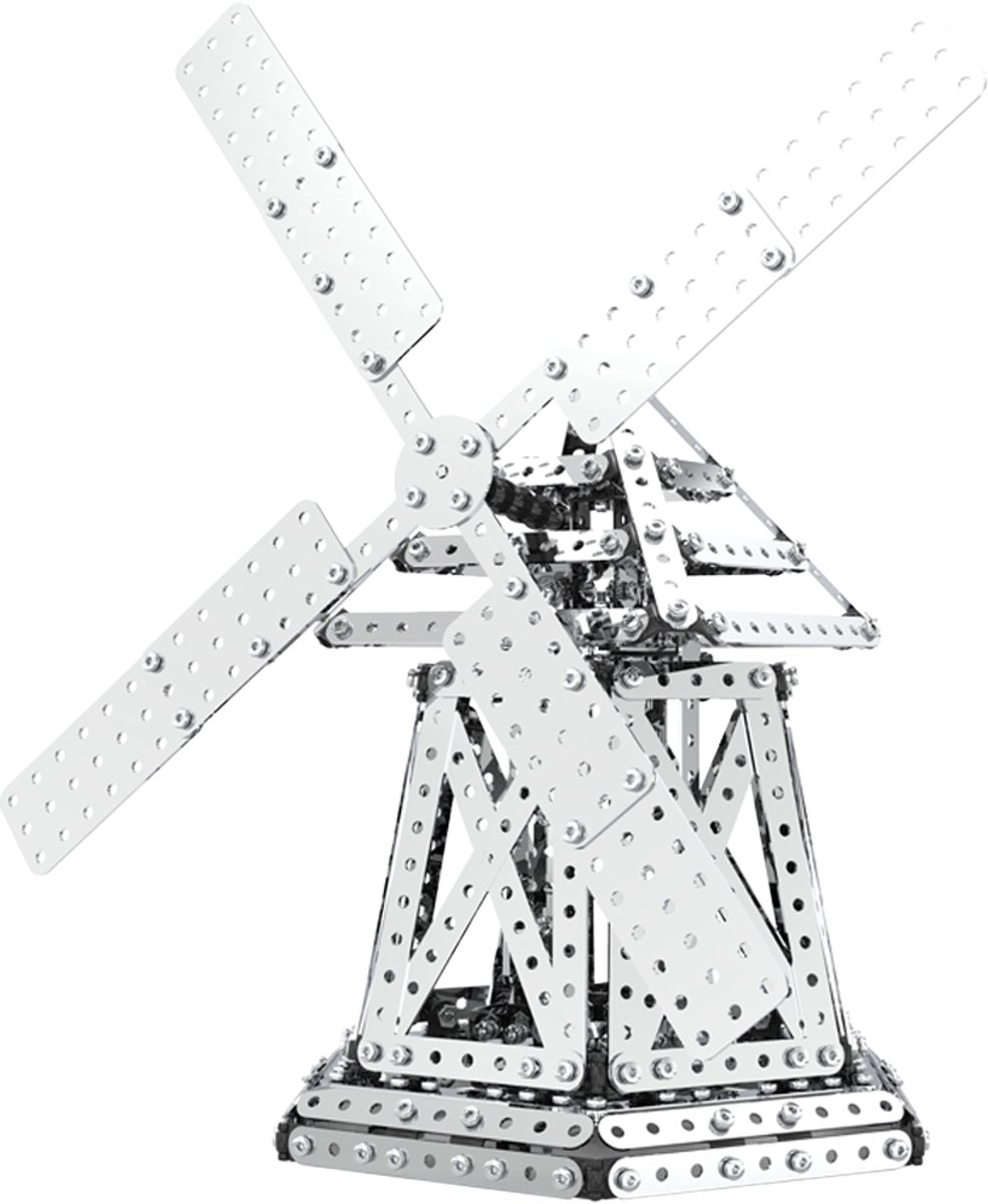 Bouwpakket Hollandse Windmolen | Draaiende Wiekensysteem | 750+ Onderdelen